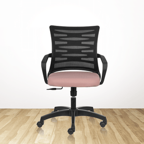ELEMENT Mid Back Ergonomic Office Chair with Mesh Back & Fixed Arms - Champagne