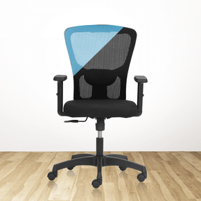 FLUID BASICS Mid Back Ergonomic Office Chair with Mesh Back & 1D Arms