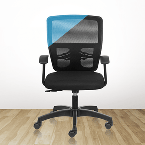 JUNO Mid Back Ergonomic Office Chair with Mesh Back With Arms - Black