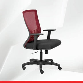 REFLEX - Maroon Mid Back Ergonomic Office Chair - Transteel