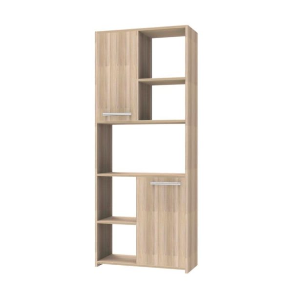 Modern Book Shelf cum Display Unit - Moldau Acacia light