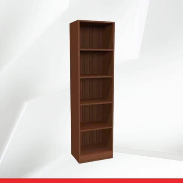Modern Open Book Shelf – Classic Walnut-TRANSTEEL