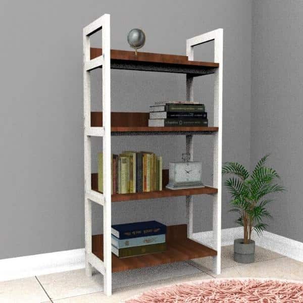 Lattice Bookcase – White - Transteel
