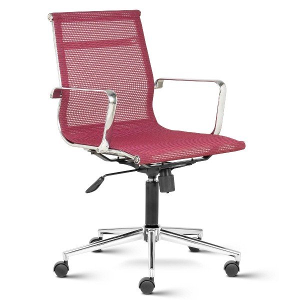 "Black" Mid Back Mesh Ergonomic Chair with Aluminium Arms