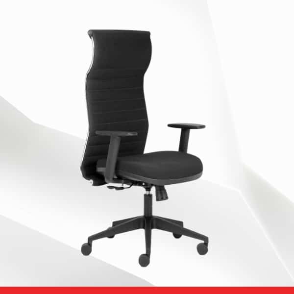 Black Neo - High Back Mesh Ergonomic Chair with Adjustable Arms-TRANSTEEL