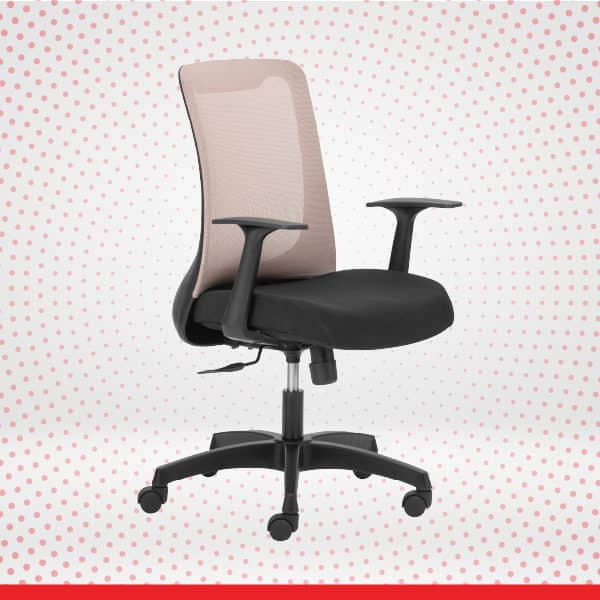 REFLECT Mid Back Mesh Backrest Ergonomic Chair with Fixed Arms - Transteel