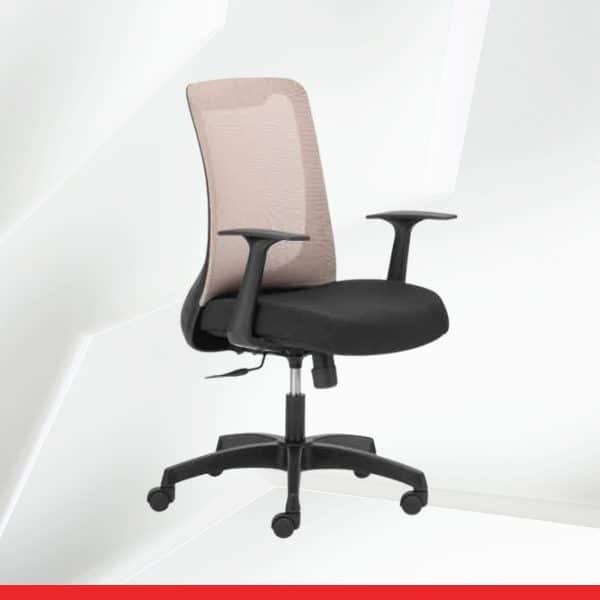 Reflect Mid Back Mesh Backrest Ergonomic Chair with Fixed Arms-TRANSTEEL