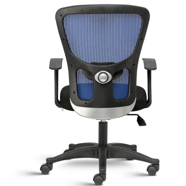 Fluid Lite Mid Back Ergonomic Mesh Chair with Fixed arms-Blue Colour
