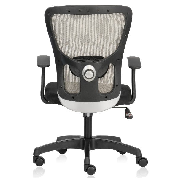 Fluid Mid Back Ergonomic Mesh Chair with Fixed arms-Grey colour