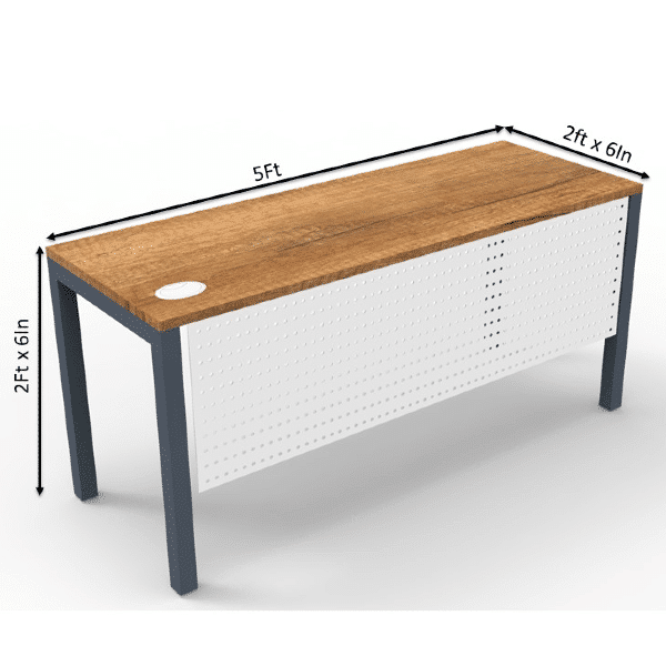 Office table for Manager 5feet (L) X 2 feet 6 inches (W) with / without 3 Drawer Pedestal