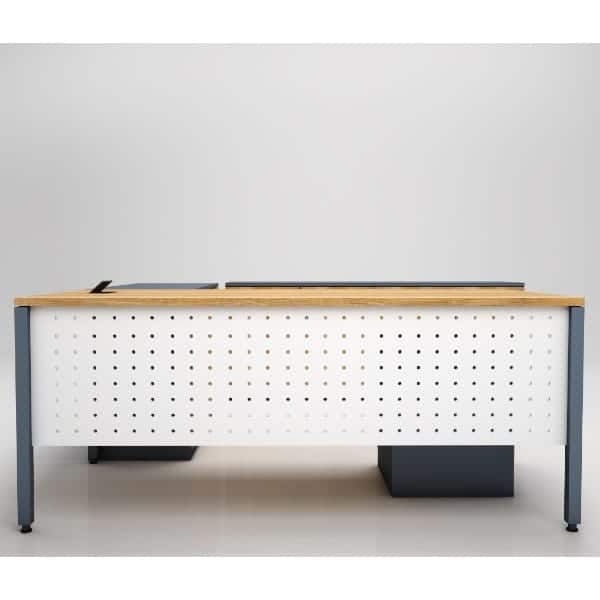 Alchemy Director / CEO / Executive Table 6 feet (L) X 3 feet (W) with 3 Drawer Pedestal, Side Unit and Back Unit
