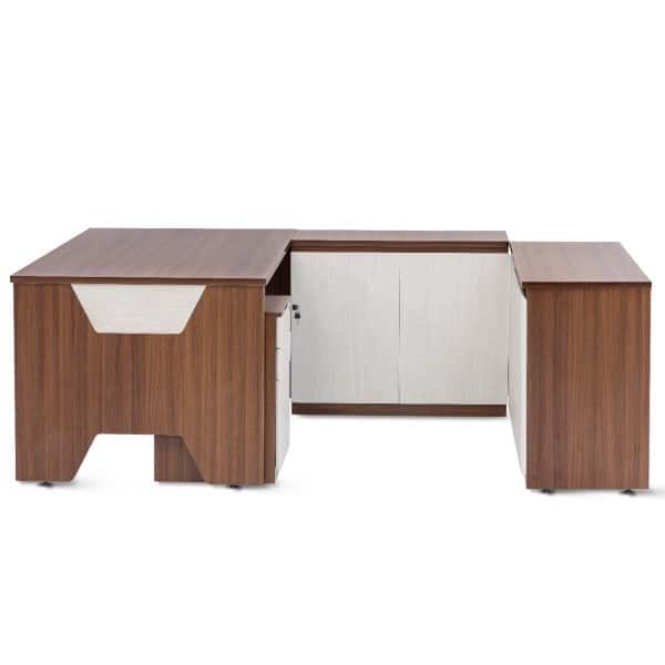 Glendale Director / CEO / Executive Table 6 feet (L) X 3 feet (W) with 3 Drawer Pedestal, Side Unit and Back Unit
