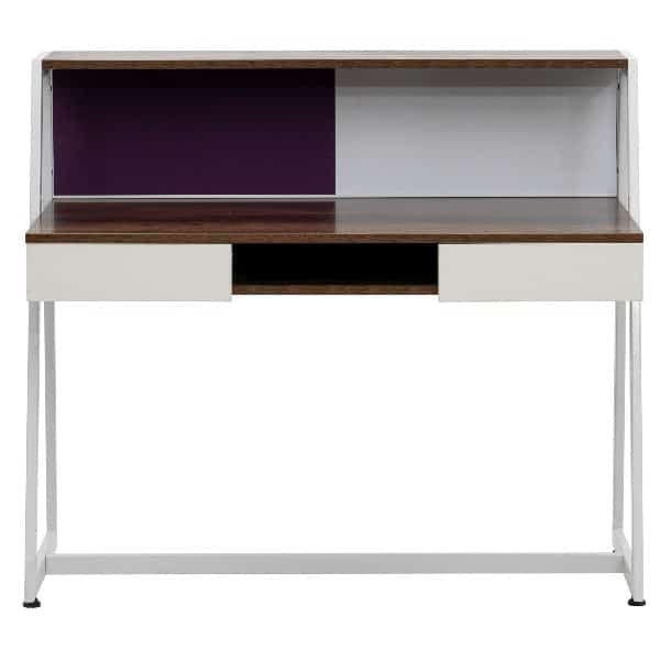HomeWork Performance Study Table with Pinboard, Writing Board, Two Pencil Drawers, Open Shelf and Storage