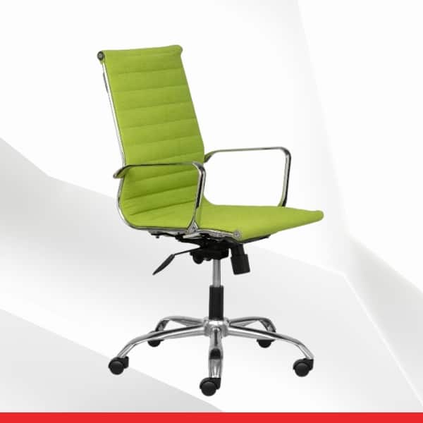 Medley – Mid Back Chair with Breathable Natural Fabrics and Aluminum Die Cast Arms-TRANSTEEL