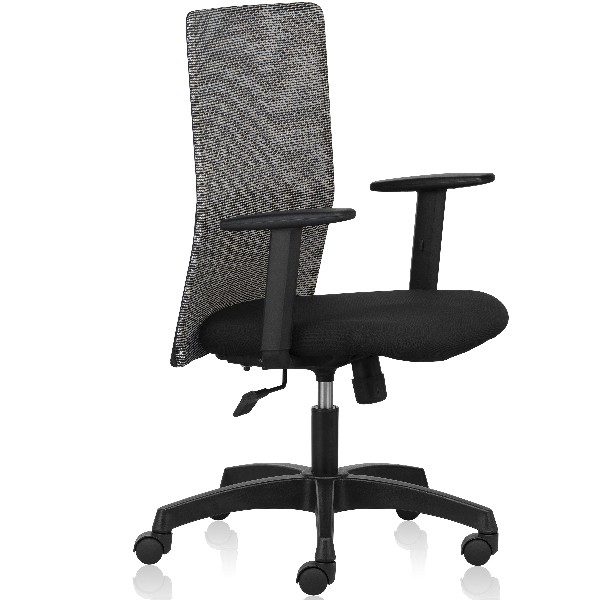 Hello Mid Back Mesh Ergonomic chairs with adjustable arms - Grey