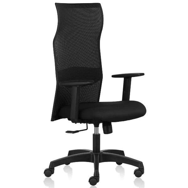 Hello High Back Mesh Ergonomic chairs with adjustable arms - Black