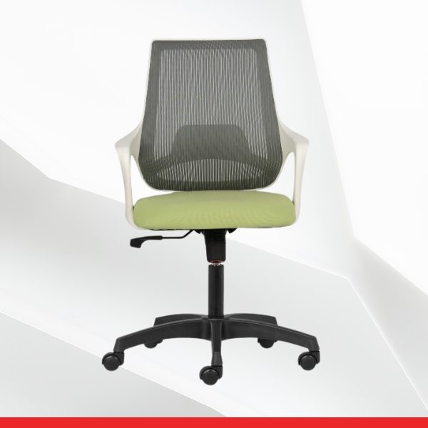Aqua Neo – Mesh Mid Back Chair with Fixed Arms-TRANSTEEL