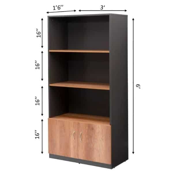 Open Book – Filing Shelf with Bottom Cabinet-dimension
