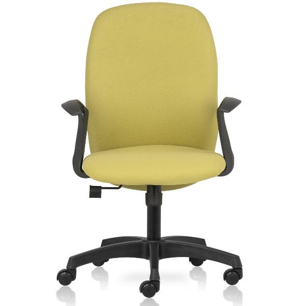 Jupiter Mid Back chair with upholstered Back , Seat and fixed arms