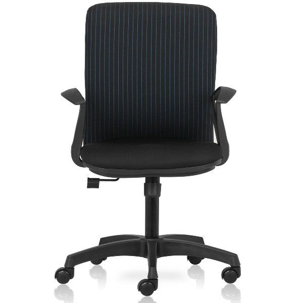 Prime Neo Mid Back chair with Fabric seat and back with fixed arms