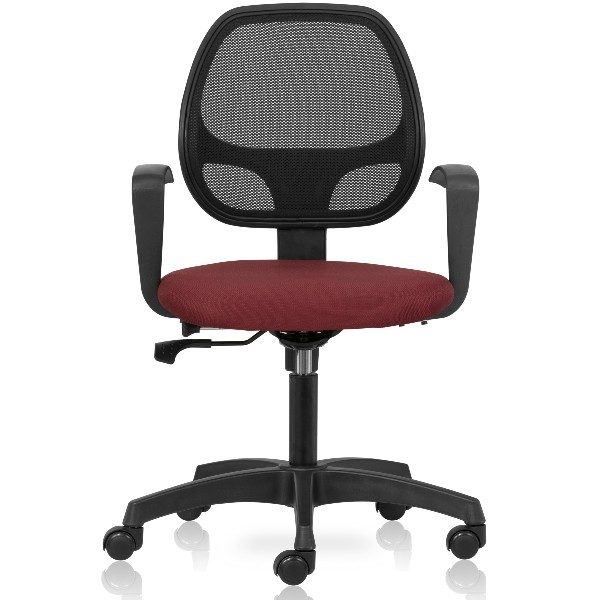 Anytime Low Back Office Chair with mesh back and fixed arms