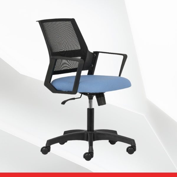 iExpress – Low Back Chair with Mesh Back and Fixed Arms-TRANSTEEL