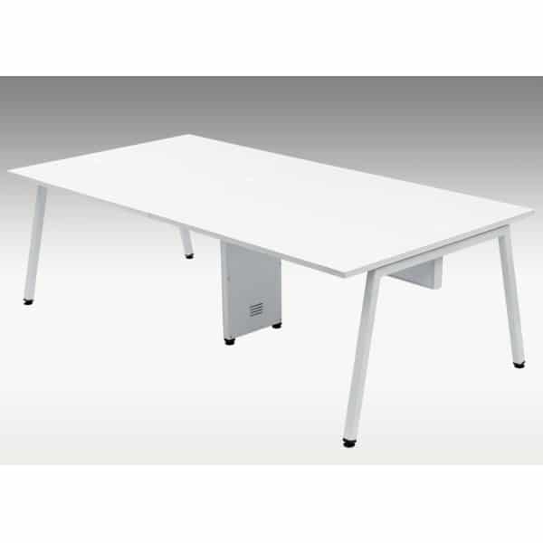 4 Seater Back to Back Workstation ( White top and White Powder Coating ) - without screen