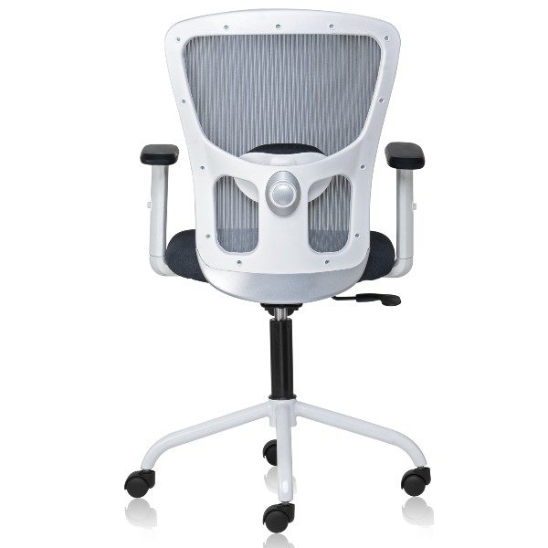 Relay Mesh Mid Back chair with 1D Adjustable arms and Steel powder coated base