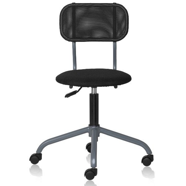 Spin Swivel Chair with Mesh Backrest and Perforated Metal Padded Seat
