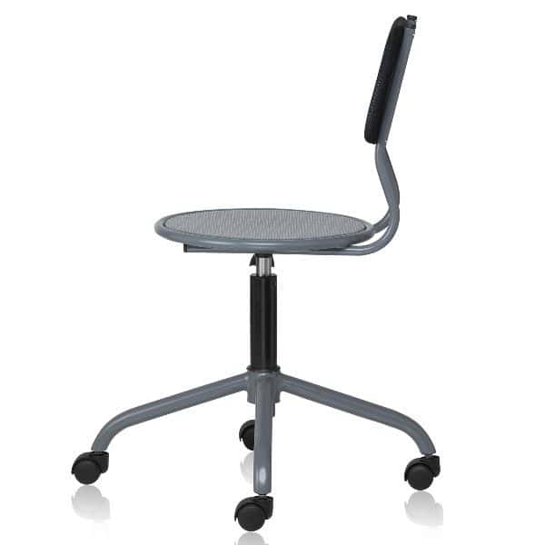 Spin Swivel Chair with Mesh Backrest and Perforated Metal powder coated Seat