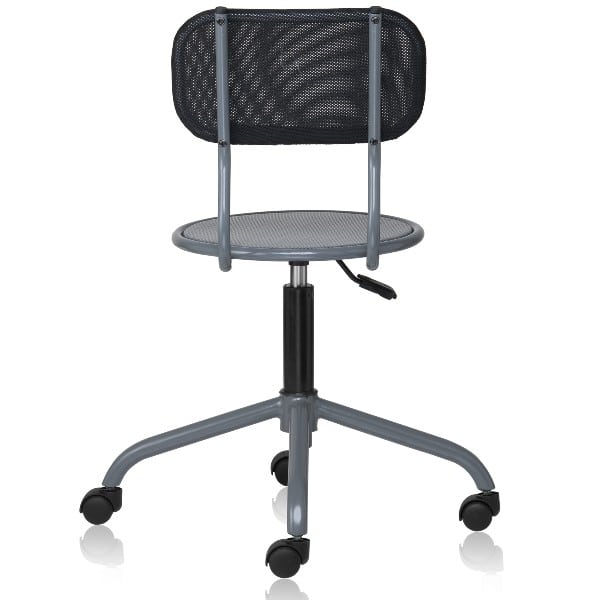 Spin Swivel Chair with Mesh Backrest and Perforated Metal powder coated Seat