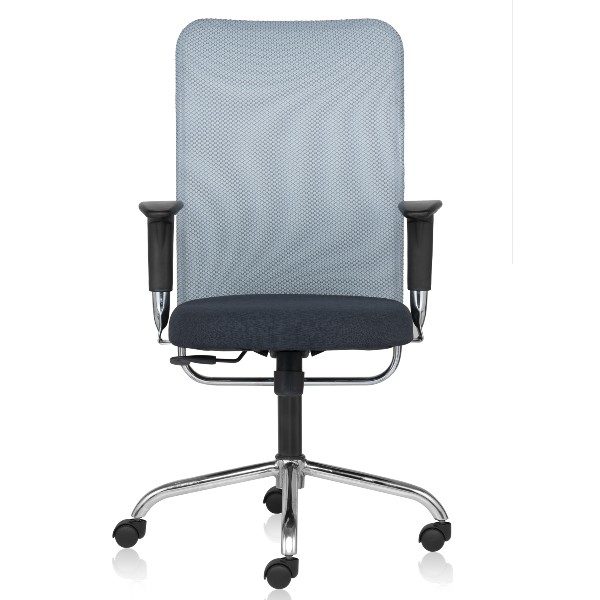Zeus Mesh Mid Back chair with 2D Adjustable arm & steel chrome base
