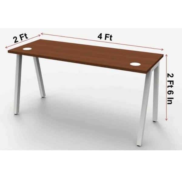 Angle – 4 Feet Office Table -WHITE Study Desk - TRANSTEEL