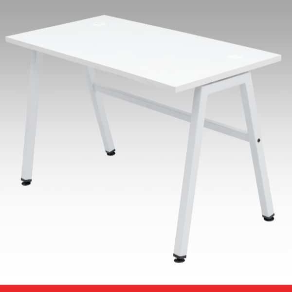 Angle – 4 Feet Office Table – Study Desk – White-TRANSTEEL