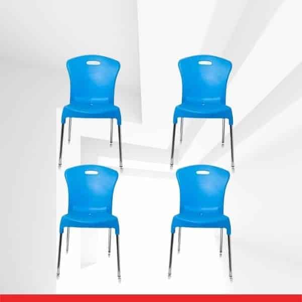 Echo Chair in Blue – Set of 4 Chairs-TRANSTEEL