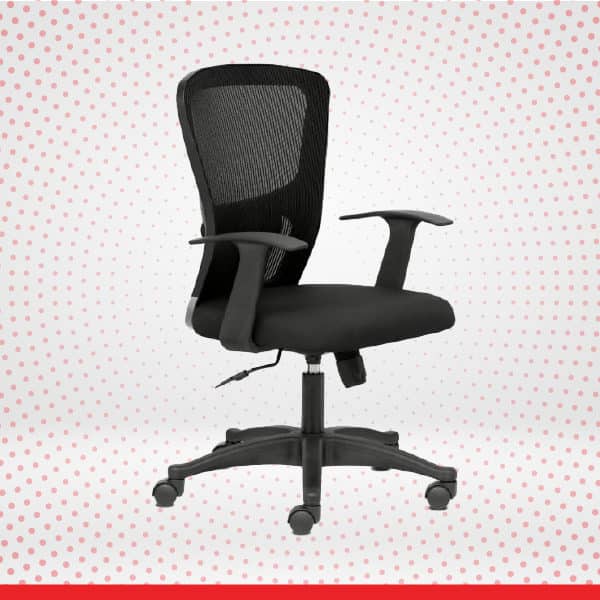 FLUID Lite Black Colour Mid Back Chair - Transteel
