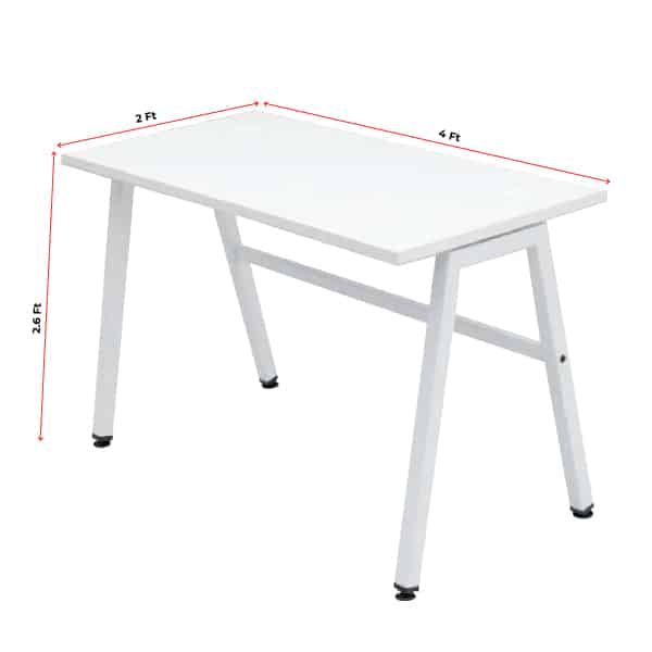Angle - 4 Feet Office Table - Study Desk - White - TRANSTEEL