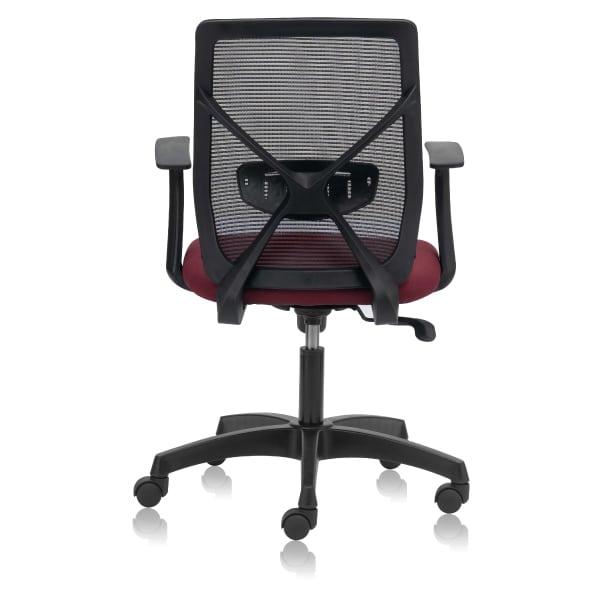 LEAP Medium Back Mesh Chair with Fixed Arms & Adaptable Lumbar Support - TRANSTEEL