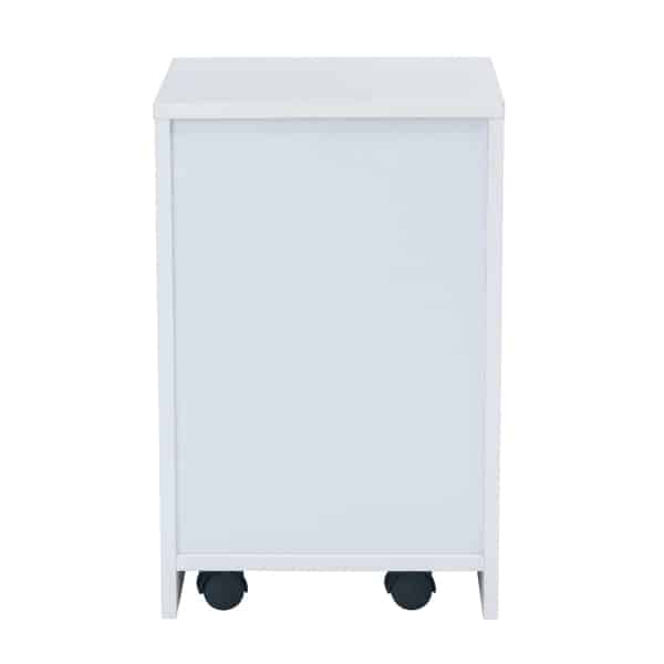 Slim Pedestal with three drawers in full white - TRANSTEEL