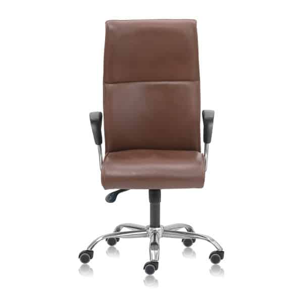 TRIUMPH High Back Chair Upholstered With Vegan Leather (Leatherette), Fixed Arms - TRANSTEEL