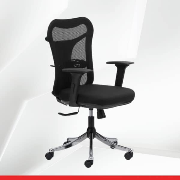 Helix Mid Back Mesh Ergonomic Chair with 1Way Adjustable Arms & Multi Lock Tilt-TRANSTEEL