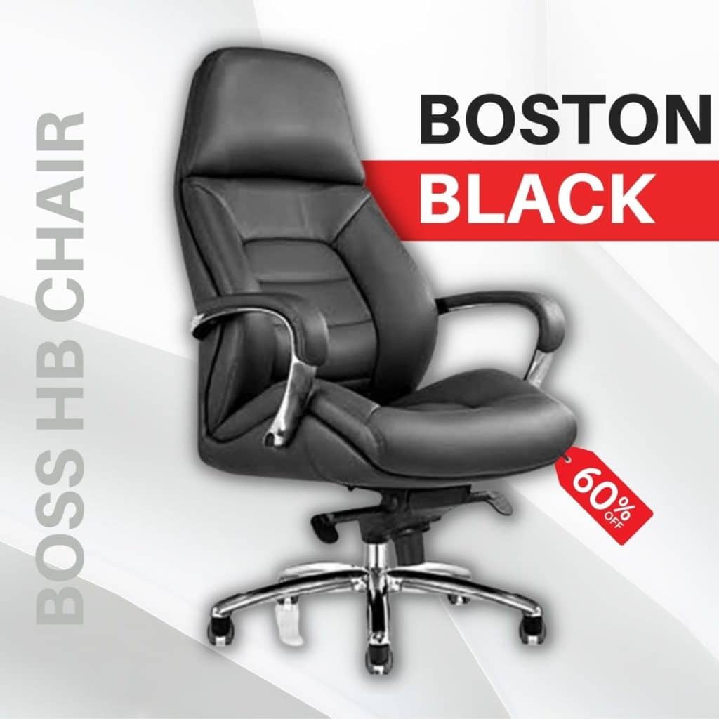 BOSTON Boss HB Black Office Chair-Transteel
