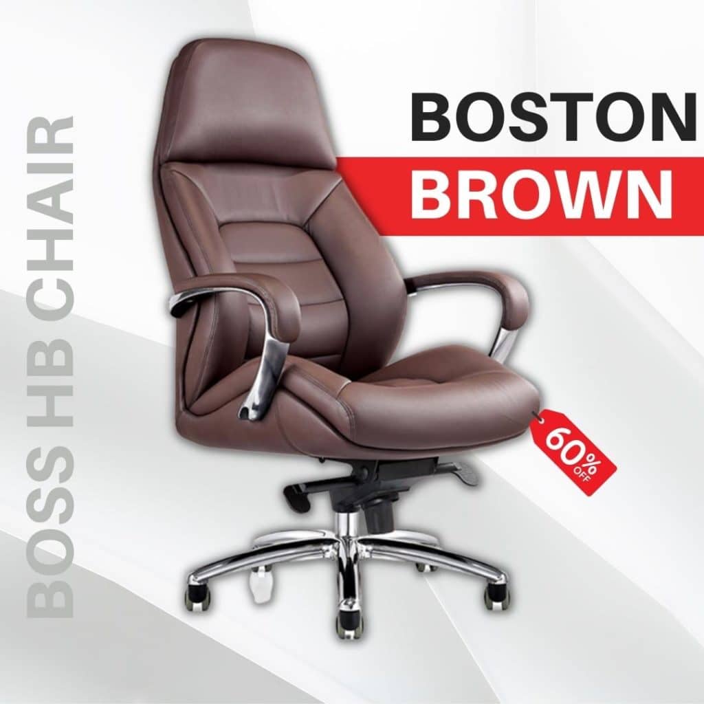 BOSTON Boss HB Brown Office Chair-Transteel