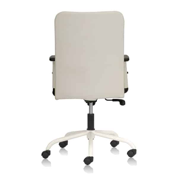 FOCUS-Green-Mid Back Chair with Adjustable Arm - white Base - TRANSTEEL