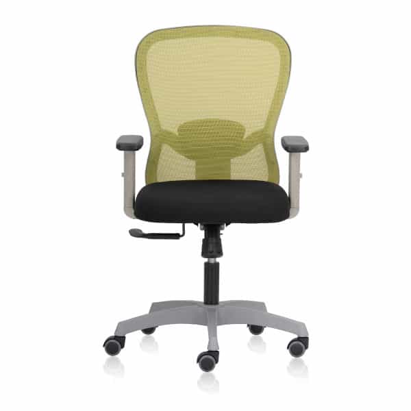 SMART-Grey- Mid Back Mesh Ergonomic Chair with Adjustable Arms - TRANSTEEL