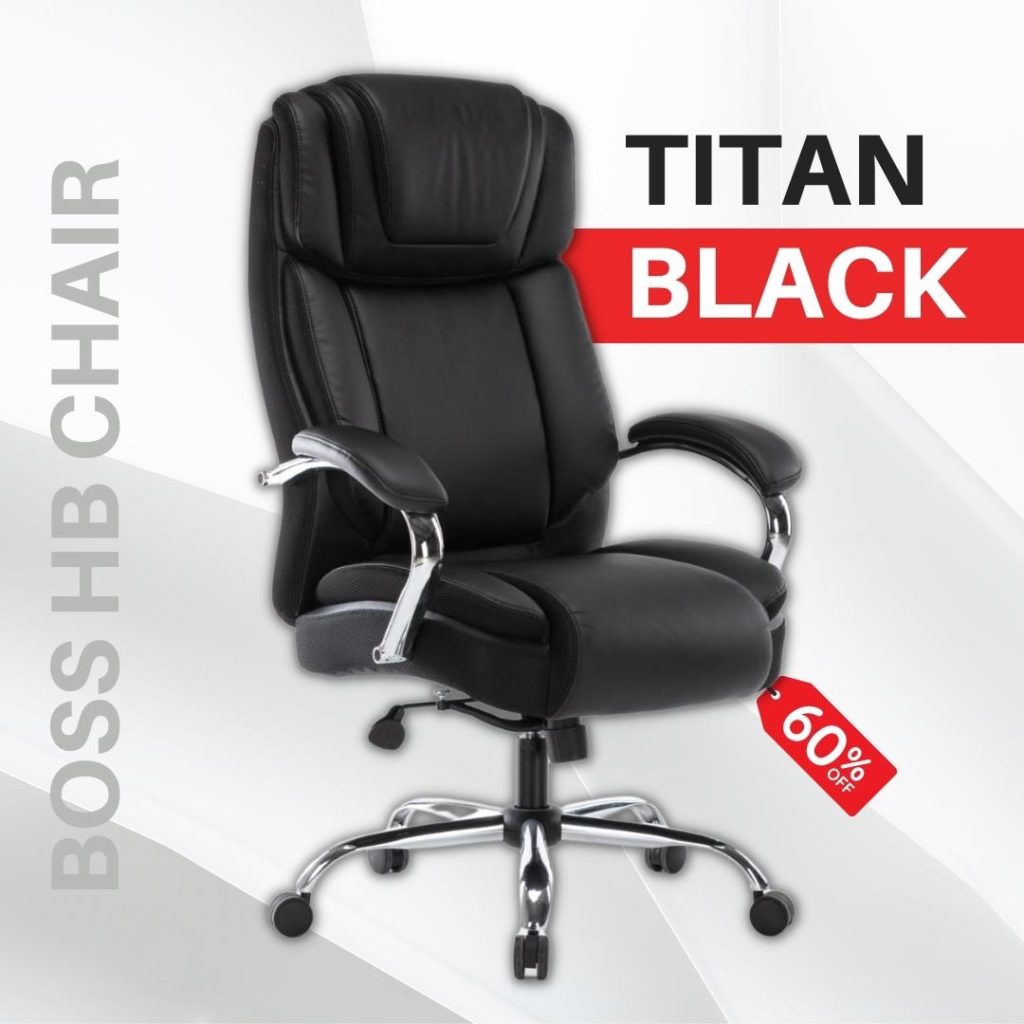TITAN Boss Black HB Office Chair-Transteel