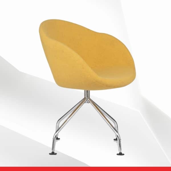 SMILE Yellow Visitor Chair-TRANSTEEL