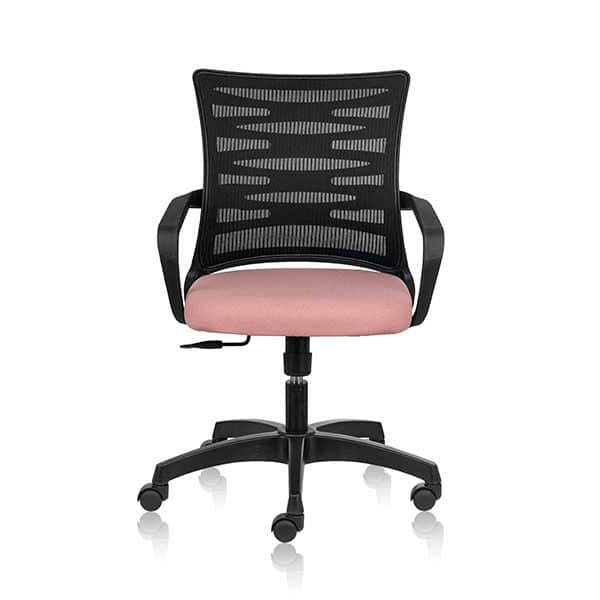 ELEMENT-Mid Back Ergonomic Chair with Mesh Back & Fixed Arms - Champagne Colour-Transteel (2)