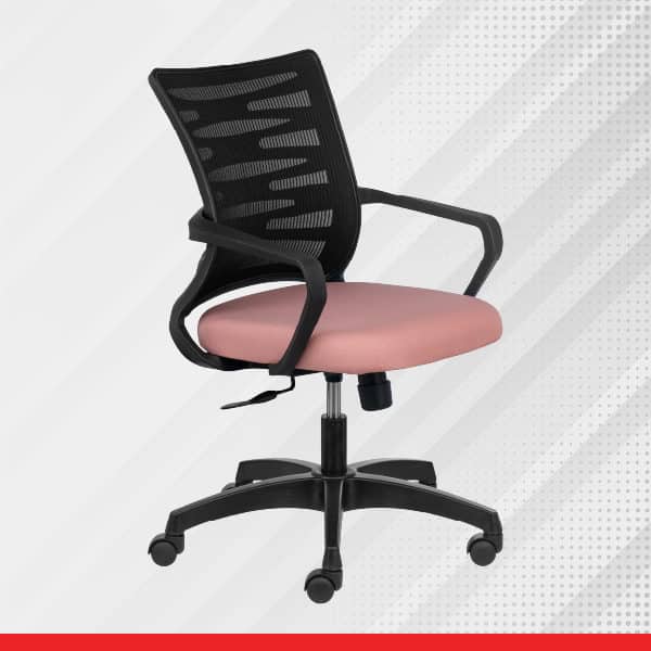 ELEMENT-Mid Back Ergonomic Chair with Mesh Back & Fixed Arms