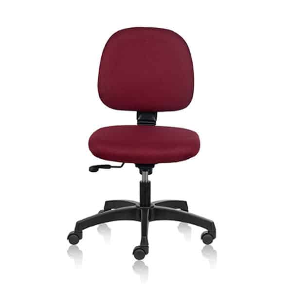 INFINITY - Low Back Chair with Fabric Seat With Out Arms-Maroon - Transteel